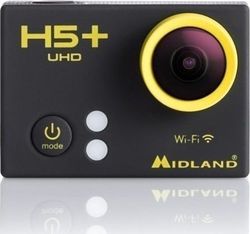 Midland H5+ Action Camera 4K Ultra HD Υποβρύχια (με Θήκη) με WiFi Μαύρη με Οθόνη 2"