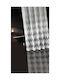 Guy Laroche Brooklyn Shower Curtain Fabric with Hooks 240x185cm Stone