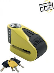 Auvray B-Lock 06 Motorrad-Bremsscheibenschloss mit Alarm & Kette 6mm Gelb Farbe