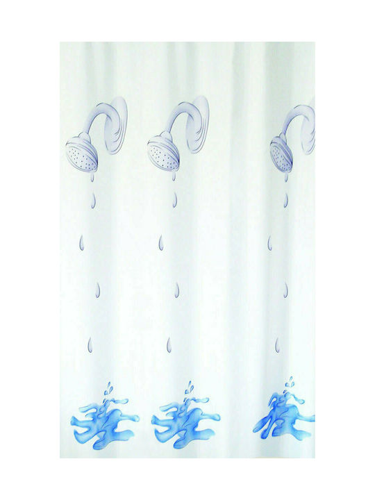 San Lorentzo Shower Κουρτίνα Μπάνιου Υφασμάτινη 180x200 cm Λευκή