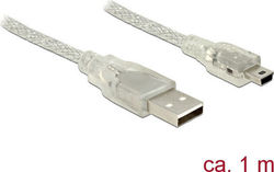 DeLock 83905 USB 2.0 USB-A-Stecker zu Mini-USB-B-Stecker Weiß 1m DeLock 83905 USB 2.0 USB-A-Stecker zu Mini-USB-B-Stecker Weiß 1m