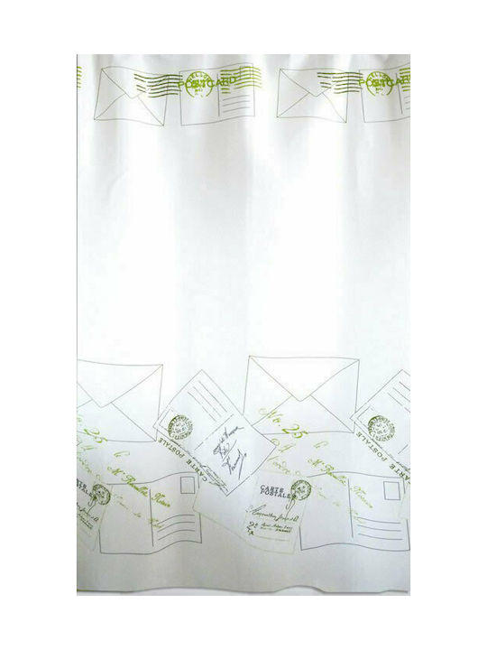 San Lorentzo Letter Fabric Shower Curtain 180x200cm White 2029