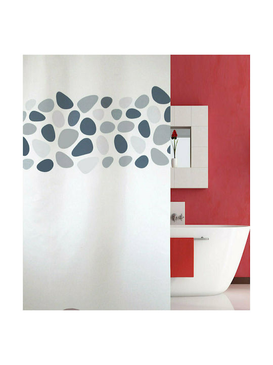 San Lorentzo Pebbles Duschvorhang Stoff 180x180cm Gray