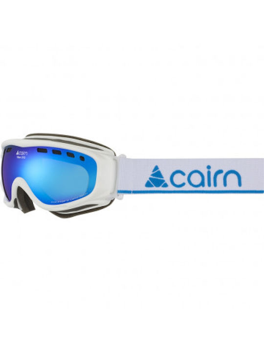 Cairn Visor OTG SPX3 Masca de schi și snowboard Pentru adulți Alb cu Lentilă Cu oglindă în culoarea Albastru