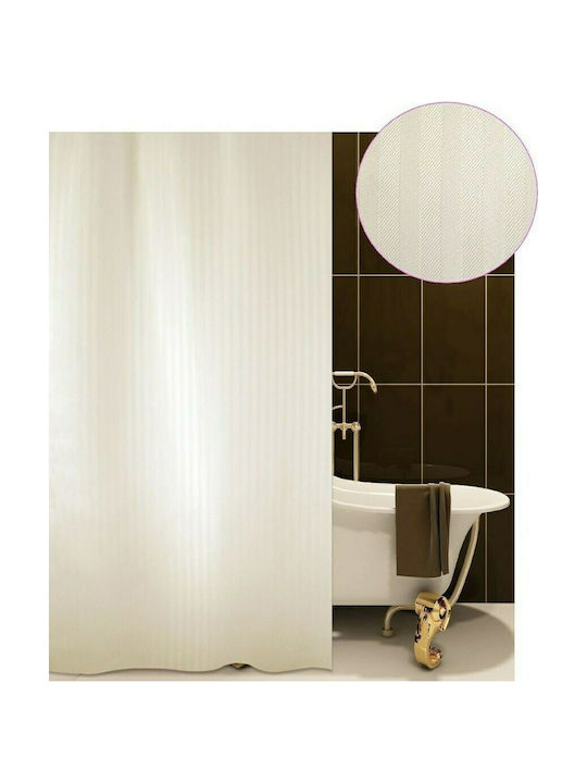 San Lorentzo Luxor Fabric Shower Curtain 180x200cm Beige 1805 BEIGE