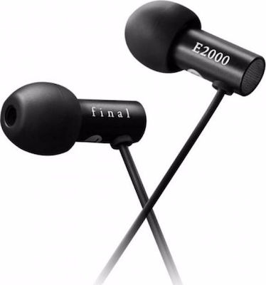 Final Audio Ακουστικά Ψείρες In Ear E2000 Μαύρα