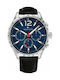 Tommy Hilfiger Gavin Watch Chronograph Battery with Black Leather Strap