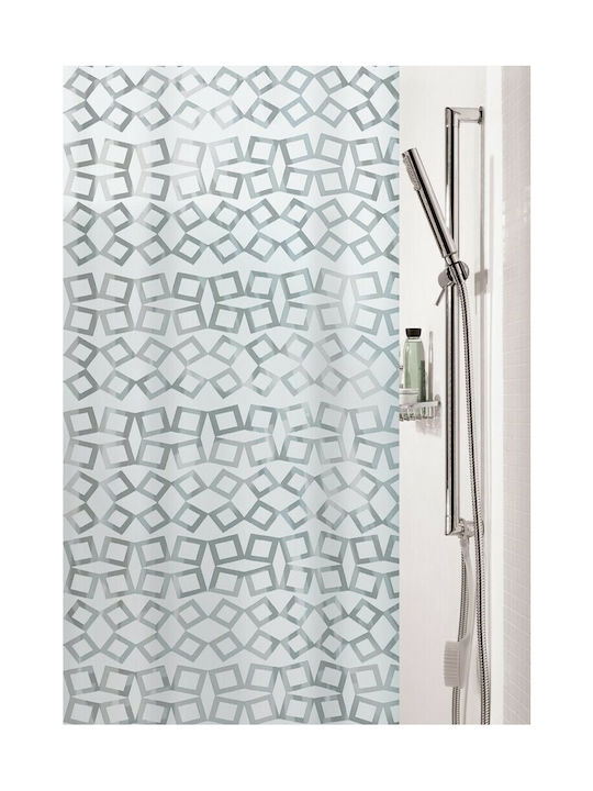 Dimitracas Grid Shower Curtain 180x200cm Gray 00850.001