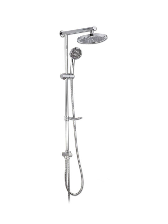 Gloria Gona Coloană de duș fără Baterie 97cm Argintiu