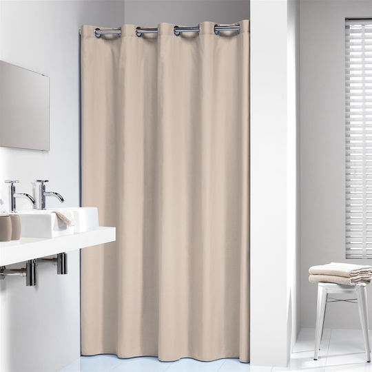 Sealskin Coloris Perdea de duș Țesătură cu capse 180x200cm Ecru 232211365