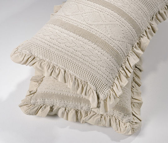 Down Town Home Μαξιλαροθήκη 454 Beige 60x40εκ.