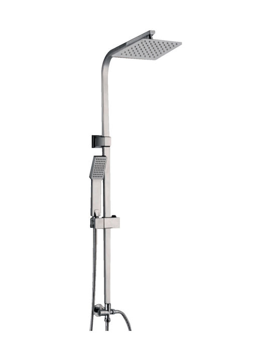 Karag Viky Duschsäule ohne Armatur 108cm Silber