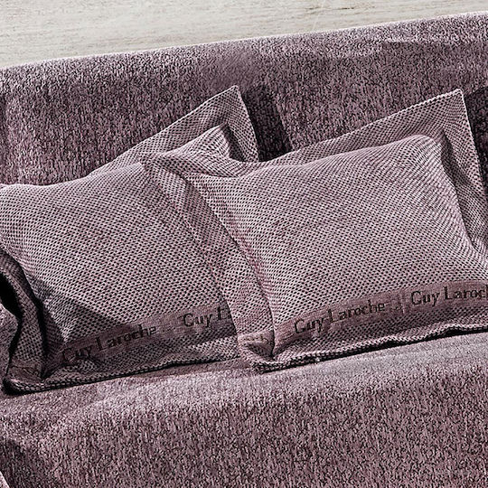 Guy Laroche Decorative Pillow Case Balance from 100% Cotton Lilac 50x50cm.