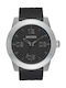 Nixon Corporal Ανδρικό Ρολόι 38mm Μπαταρίας με Μαύρο Δερμάτινο Λουράκι