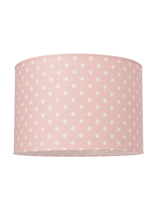 Veis Hesperis Stars Single Bulb Kids Lighting Pendant of Fabric 60W with Drive Size E27 In Pink Colour