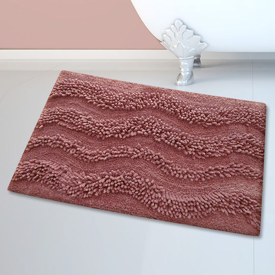 San Lorentzo Бански килим Памук Правоъгълена Waves 1404 DUSTY ROSE тъмно розово 45x70бр