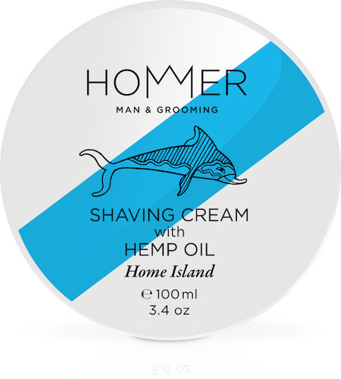 Hommer Shaving Cream with Hemp Oil Κρέμα Ξυρίσματος 100ml