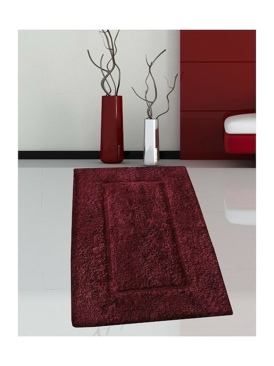 San Lorentzo Bath Mat Cotton Border 1006 PURP Bordeaux 50x80cm