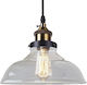 GloboStar Hatty Pendant Light Suspension Bell for Socket E27 Transparent