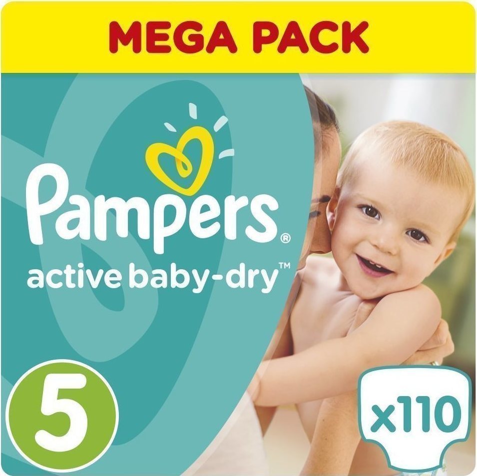 Pampers Active Baby Dry No 5 (11-18kg) 110τμχ - Skroutz.gr