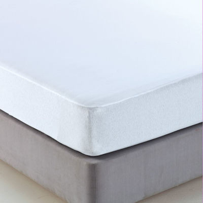 SB Home Super-Double Waterproof Jersey Mattress Cover Fitted White 160x200cm