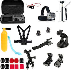 Accessory Kit Set 23-σε-1 for Action Cameras GoPro / SJCam / Xiaomi Hero 3 / Hero 3+ / Hero 4