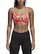 Adidas All Me Printed Bra Frauen Sport-BHs Sport-BH Orange