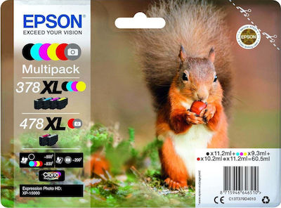 Epson 478XL Foto Grau / Gelb / Cyan / Rot / Magenta / Schwarz (C13T379D4010)