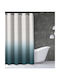 Guy Laroche Mykonos Κουρτίνα Μπάνιου Υφασμάτινη με Τρουκς 180x185 cm Ocean