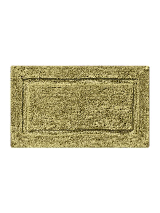 Joy Bath Αντιολισθητικό Πατάκι Μπάνιου Βαμβακερό Border Πράσινο 50x80εκ.