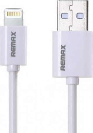 Remax Data Cable RC-007i Редовна USB-A към Lightning кабел Бял 1м