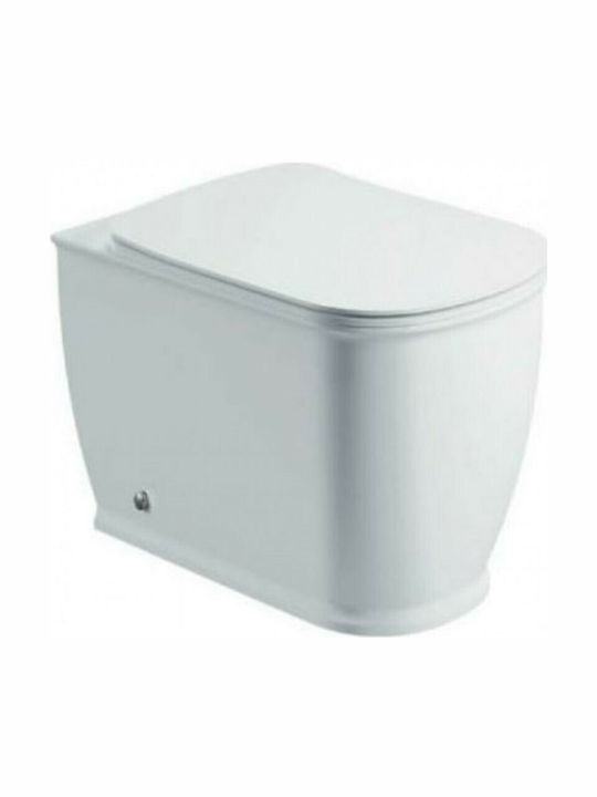 Karag Genesis Floor-Standing Toilet that Includes Slim Soft Close Cover White