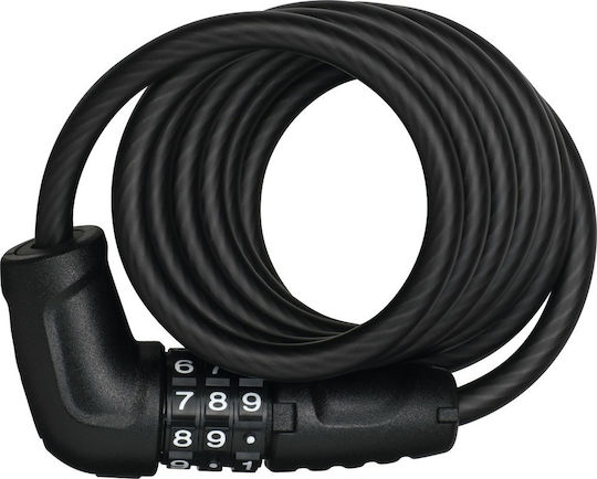 Abus Star 4508C/150/8 BK SCMU Κλειδαριά Ποδηλάτου Κουλούρα με Συνδυασμό Μαύρη