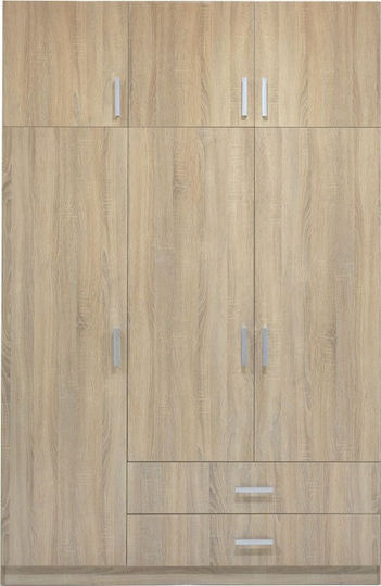 Royal Τρίφυλλη Ντουλάπα με Πατάρι 150x58x230cm