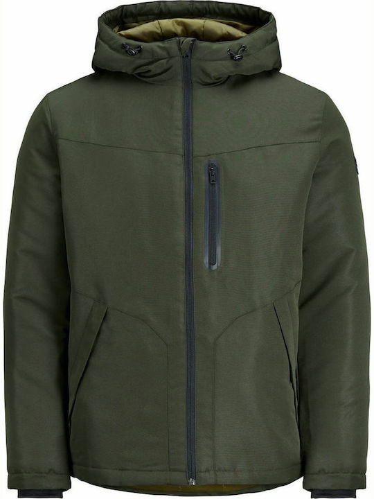 Jack & Jones Winter Jacket Waterproof Green / Rosin