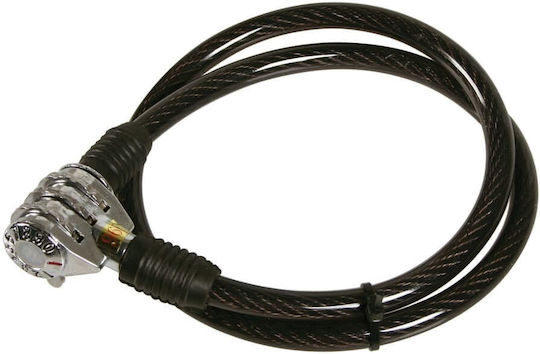 Lampa 9372.8lb Κλειδαριά Ποδηλάτου Κουλούρα με Κλειδί Μαύρη