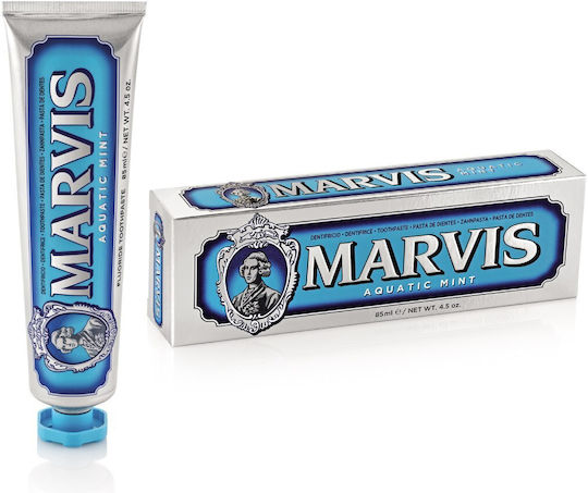 Marvis Aquatic Mint Toothpaste for Ulitis , Plaque & Cavities 85ml