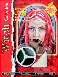 Carnival Face Painting Μάγισσα Τριχρωμία Multicolour 3pcs