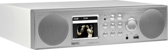 Imperial AV Dabman i450 Επιτραπέζιο Ραδιόφωνο Ρεύματος DAB+ με USB Ασημί