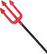 Carnival Trident Red made of Plastic 3pcs