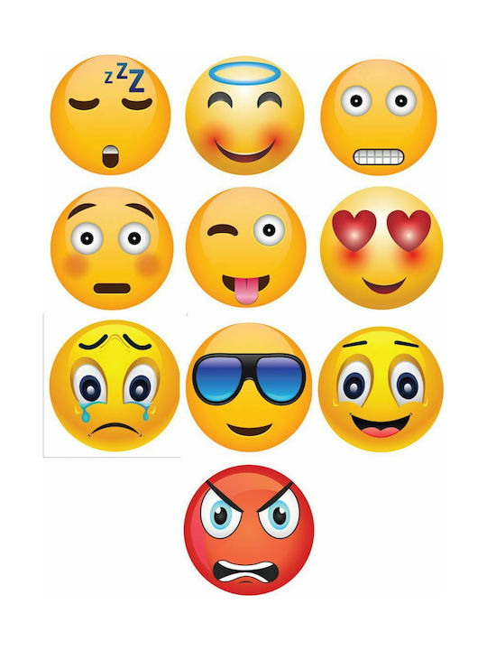 Αποκριάτικη Măști de carnaval Μάσκα Față Emoticoane din hârtie (Diverse modele/culori)