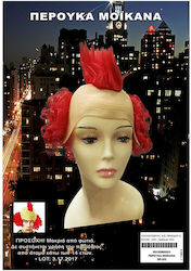 Carnival Wig Mohawk Red