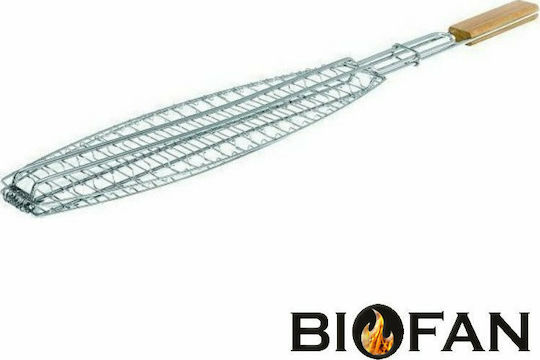 Biofan Διπλή Σχάρα Ψησίματος Χρωμίου για Ψάρια 43x13.5εκ.