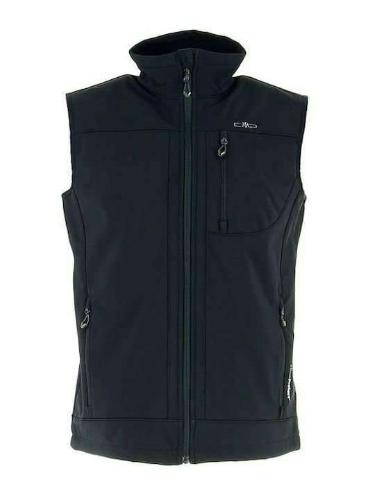 Αμάνικο Μπουφάν Softshell Αδιάβροχο και Αντιανεμικό Μαύρο