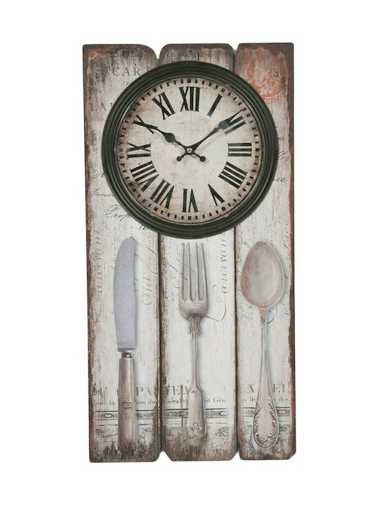 Marva Wall Clock Wooden 30x77cm