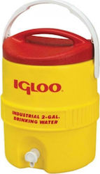 Igloo Industrial Δοχείο με Βρυσάκι Θερμός σε Κίτρινο χρώμα 8lt