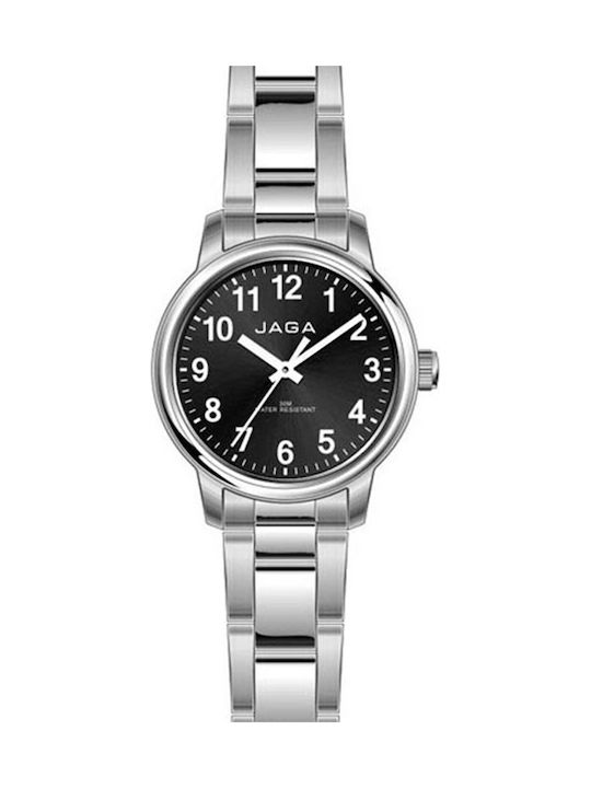 Jaga J1022 Watch Battery with Silver Metal Bracelet