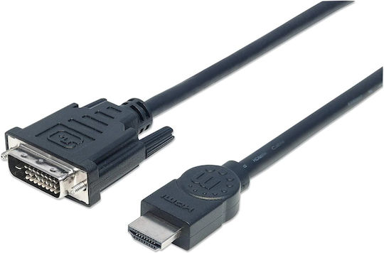 Manhattan Cable DVI-D male - HDMI male 3m (372510)