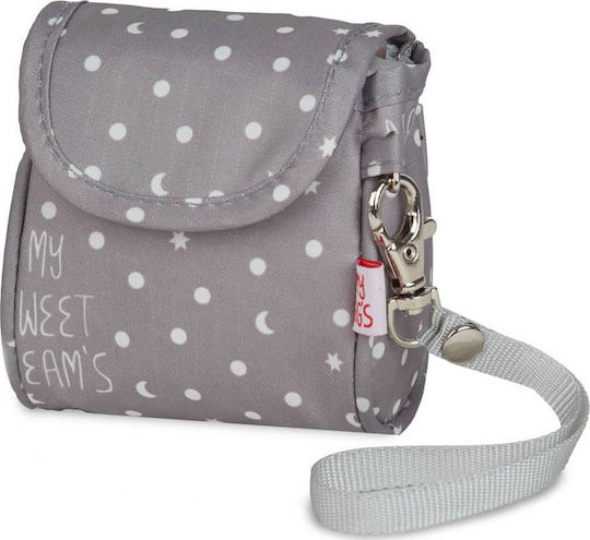 My Bag's Θήκη Πιπίλας Θήκη για Πιπίλες Γκρι 1τμχ από Ύφασμα Γκρι
