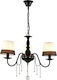 Aca Candelabru 3xE14 Ø63cm cu Abajururi Negru EG167283PBW